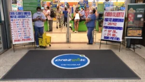 tapete para supermercado entrada