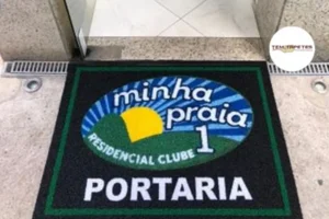Tapete personalizado da Tem Tapetes com logomarca